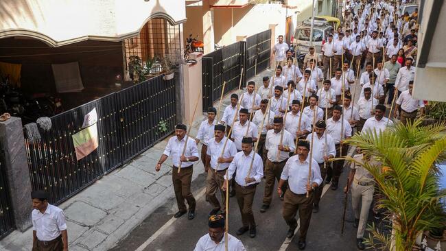 RSS holds centenary route marches across Bengaluru