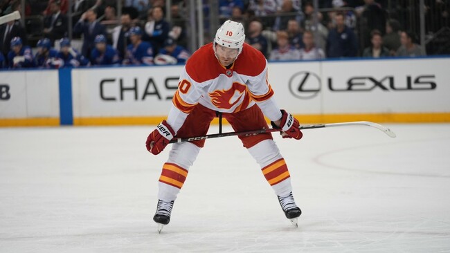 Flames' Jonathan Huberdeau resumes skating, could travel with team