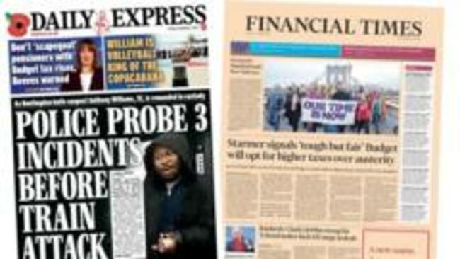 The Papers: 'Police probe incidents before train attack' and 'tough but fair' Budget