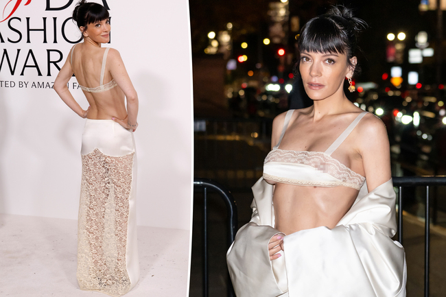Lily Allen’s barely-there lingerie look at CFDA Awards dubbed ‘revenge dressing at its finest’