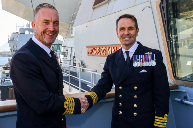 "Fond farewell" to Portsmouth-born HMS Prince of Wales Commanding Officer as successor given "warm welcome"