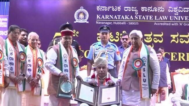 Andhra Pradesh Governor Abdul Nazeer conferred honorary doctorate by Karnataka State Law University