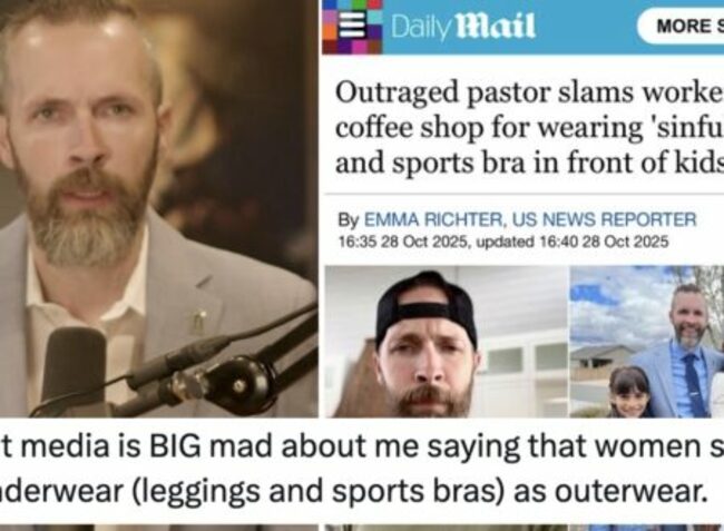 An off the scale American pastor wants to control what women wear and this A++ comeback was today’s most satisfying thing