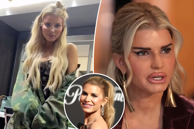 Jessica Simpson proudly shows off botched plastic surgery face in ‘All’s Fair’ behind-the-scenes video