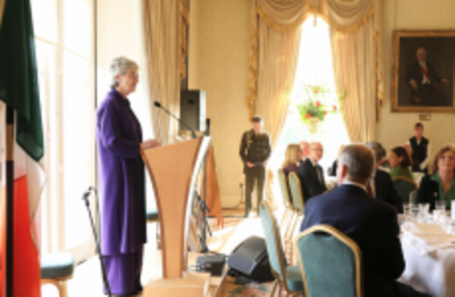 Irish will be to the fore, President Connolly says as she repeats 'wroking language' pledge