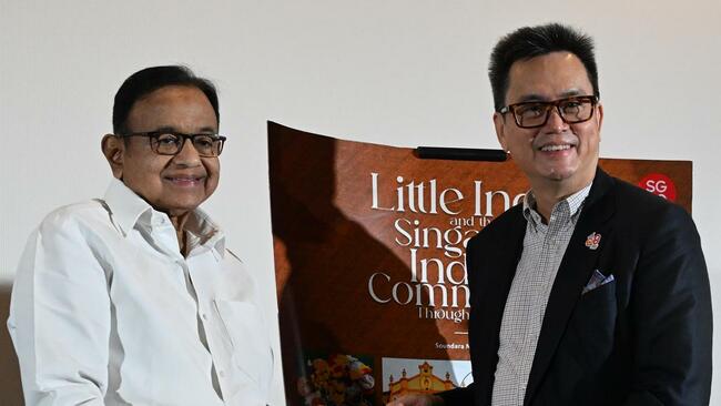 P. Chidambaram launches book on Indian community in Singapore