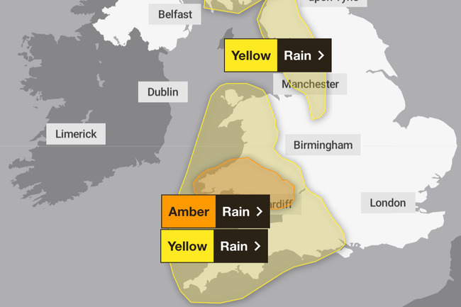 Mapped: Where heavy rain is set to hit this week as Met Office issues ‘danger to life’ warning