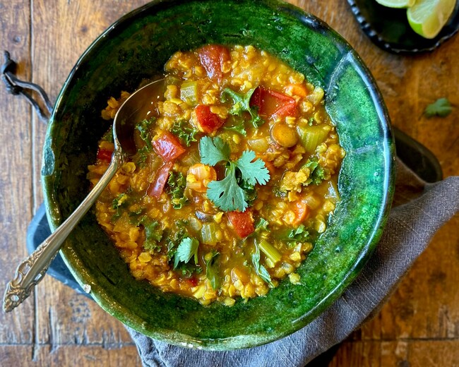 Recipe: Red lentil and kale stew provides nourishment and comfort