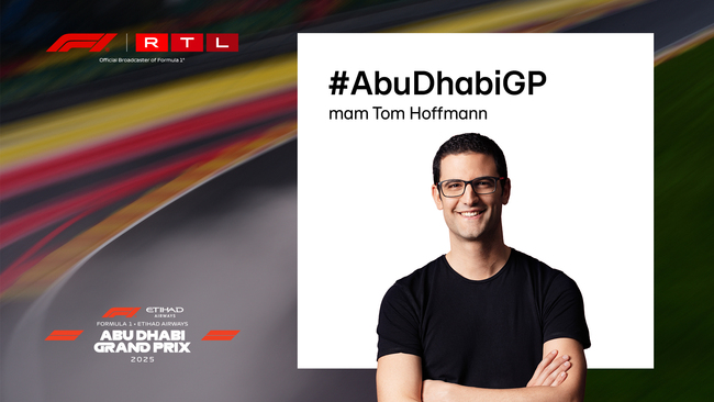 3. Fräien Training live dëse Samscheg um 11.25 Auer op RTL ZWEE an um RTL Play: 3. Fräien Training live dëse Samscheg um 11.25 Auer op RTL ZWEE an um RTL Play: Formel 1: Grousse Präis vun Abu Dhabi