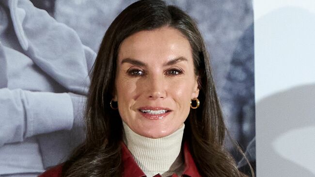 Queen Letizia's stylish scarlet leather jacket you can find on the high street