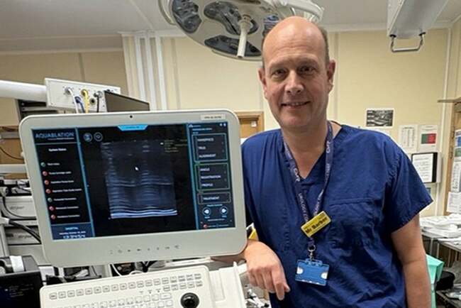 Pioneering treatment uses water to remove cancerous cells