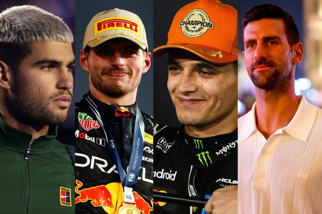 Novak Djokovic & Carlos Alcaraz Give Their Verdict on Max Verstappen vs Lando Norris’ Nail-Biting F1 Title Fight