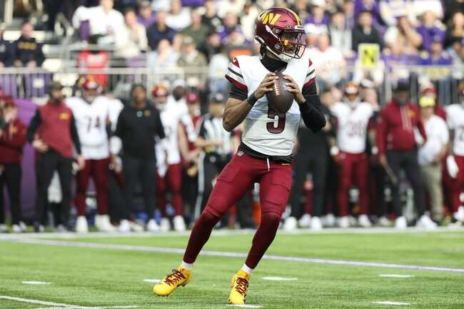 "Commanders turning him to RG3 2.0": NFL fans react as Jayden Daniels questionable to return after taking another blow to left elbow injury