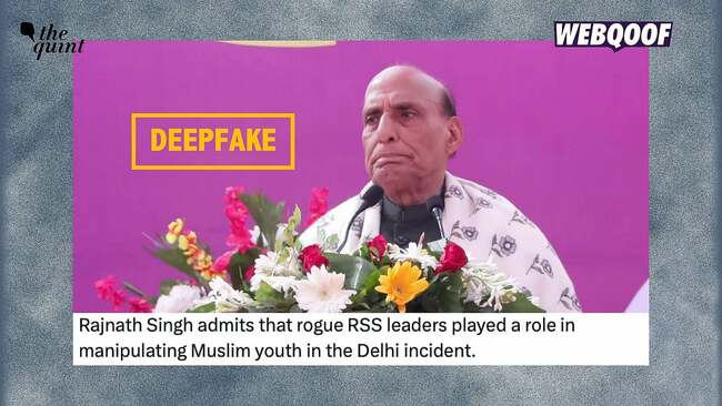Clip of Rajnath Singh Saying RSS Provoked Muslims for Delhi Blast Is a Deepfake