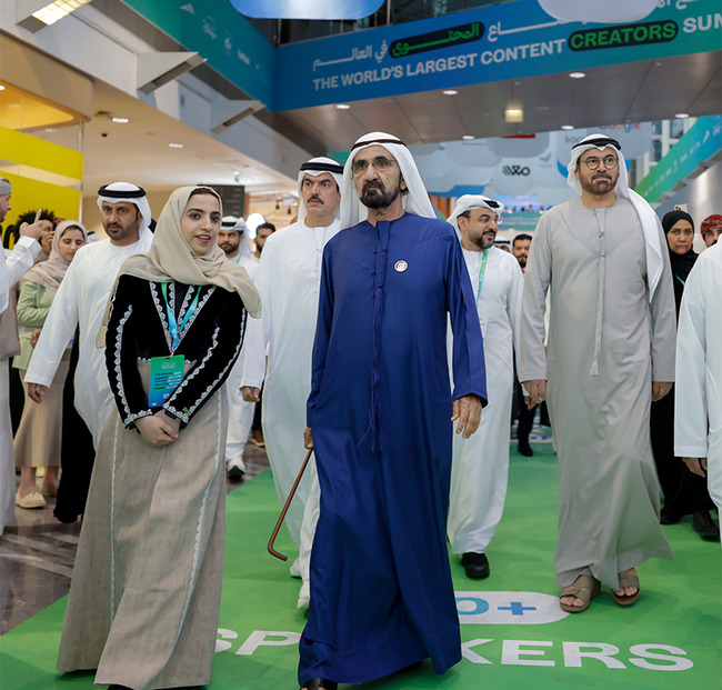 Mohammed bin Rashid attends the fourth edition of the 1 Billion Followers Summit