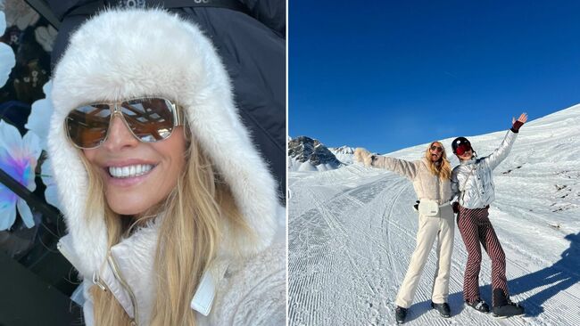 Tess Daly and her towering daughter Phoebe, 21, are the ultimate ski bunnies during winter family getaway