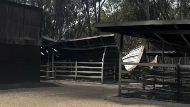 ‘Like a hurricane’: Hayes family puts on brave front as fire rebuild begins