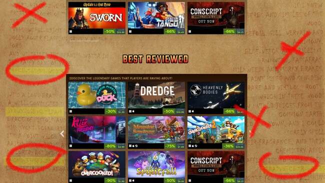 A Steam Sale’s Background Art Was Filled With Hidden Free Game Codes