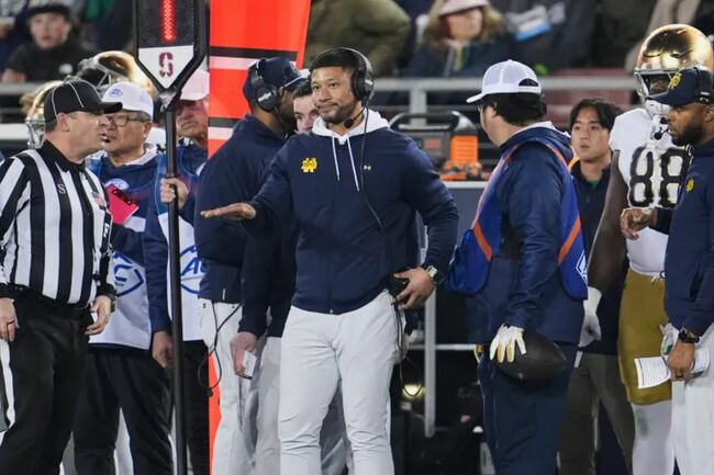 Notre Dame’s Marcus Freeman won’t face charges after video emerges from wrestling meet