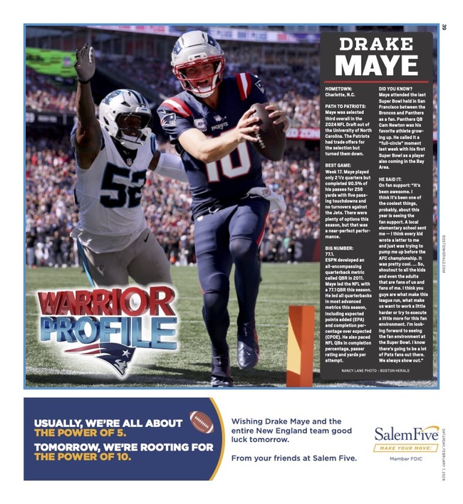 New England Patriots Warrior Profiles: Drake Maye