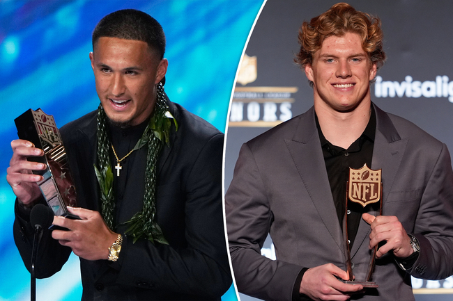 Tetairoa McMillan and Carson Schwesinger win NFL Rookie of the Year Awards, proving Southern California still runs the league