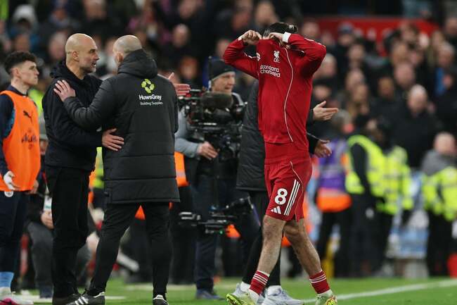 Pep Guardiola and Erling Haaland have same reaction to Dominik Szoboszlai’s bizarre red card after City beat Liverpool