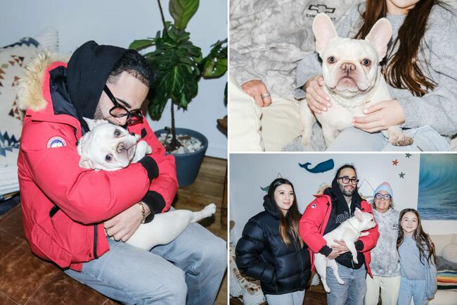 Tearjerker scene as NYC couple reunited with French bulldog Coco Chanel stolen during home invasion
