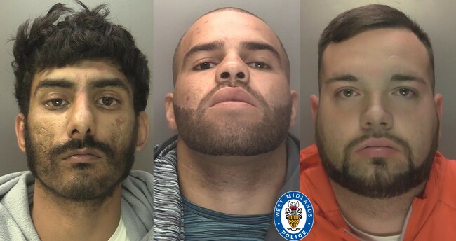 Faces of six men convicted after woman injured in Dudley shooting