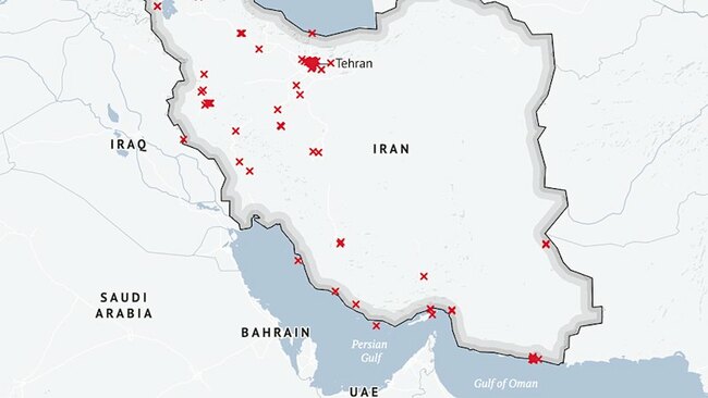 Tracking the war: Maps show what US and Israel struck – and where Iran retaliated