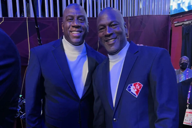 Magic Johnson Pens Heartfelt Message to Michael Jordan After Historic 3 Peat