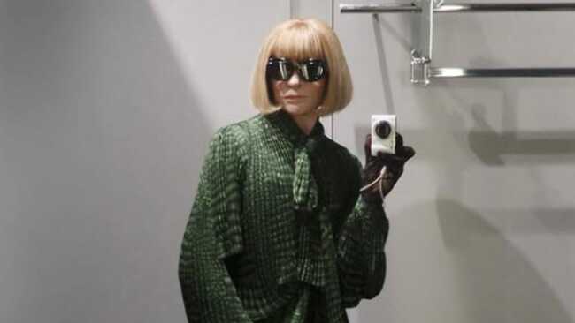 Drag queen Alexis Stone who claimed to have impersonated Jim Carrey walks the runway at Paris Fashion Week