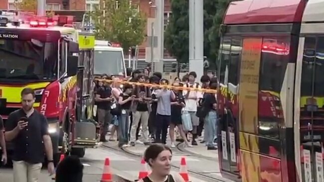 Tram fire forces suspension of services on Sydney light rail lines
