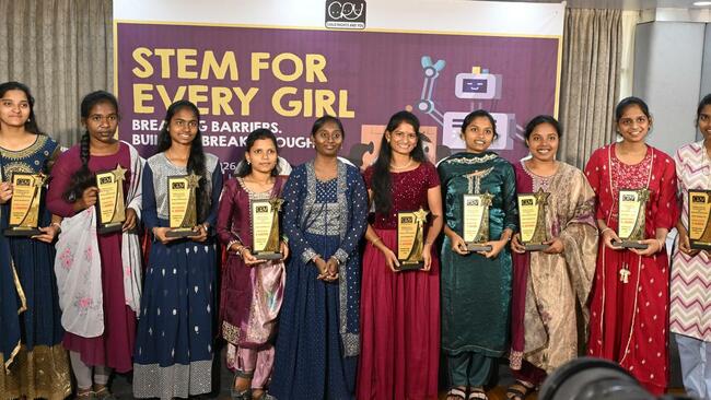Girl champions felicitated for tiding over all odds