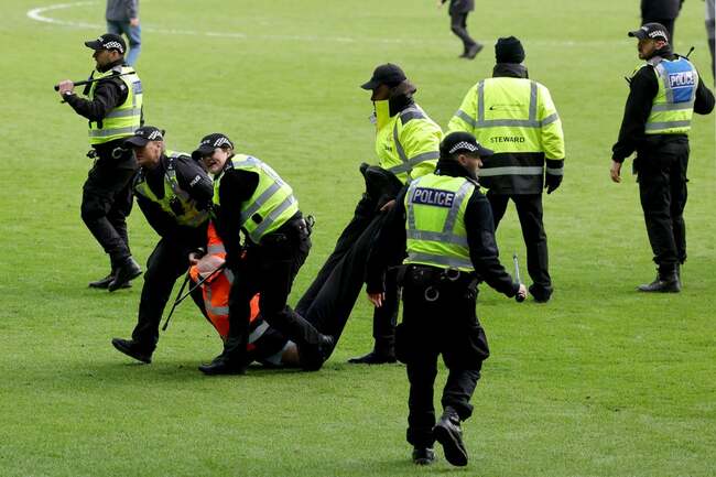 Celtic’s Scottish Cup win overshadowed by chaotic scenes after penalty shootout