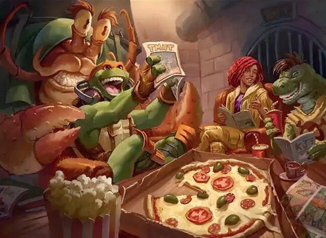 Every pizza card in Magic's TMNT set, ranked from delicious to revolting