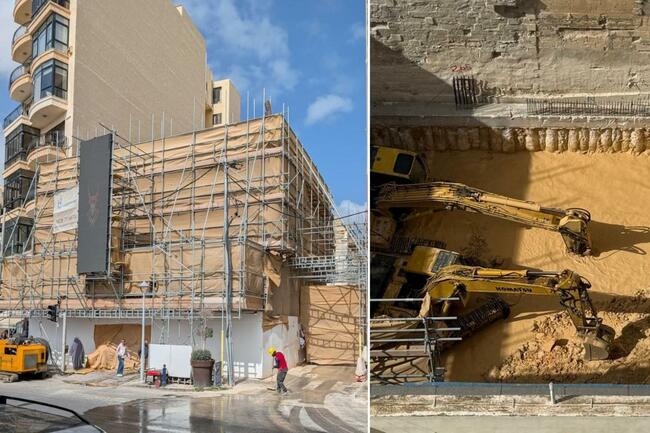 Excavation at Sliema hotel development in defiance of stop works notice