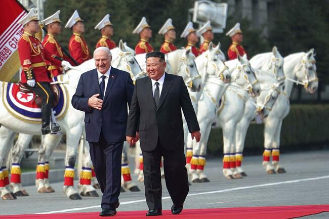 North Korea's Kim welcomes fellow Putin ally Lukashenko with fanfare