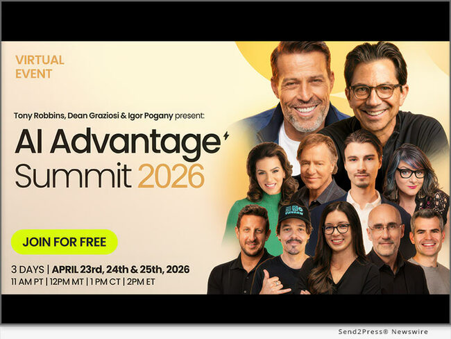 New Report: Entrepreneurs Are Overwhelmed by AI. Tony Robbins, Dean Graziosi and Igor Pogany Launch Free AI Advantage Summit to Help Them Catch Up