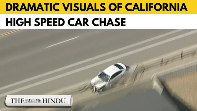 Watch: Dramatic visuals of high-speed car chase in California