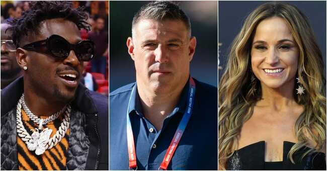 Antonio Brown mocks Mike Vrabel & Patriots with viral JP Morgan exec. Lorna Hajdini meme amid Dianna Russini controversy