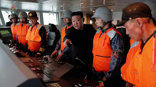 N. Korea's Kim attends navigation test of destroyer Kang Kon