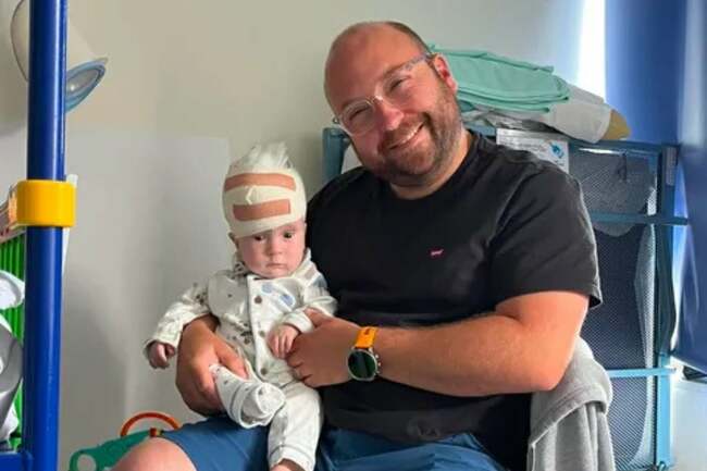 Devoted dad of baby born in Sheffield with life-altering condition to cycle 200 miles for charity