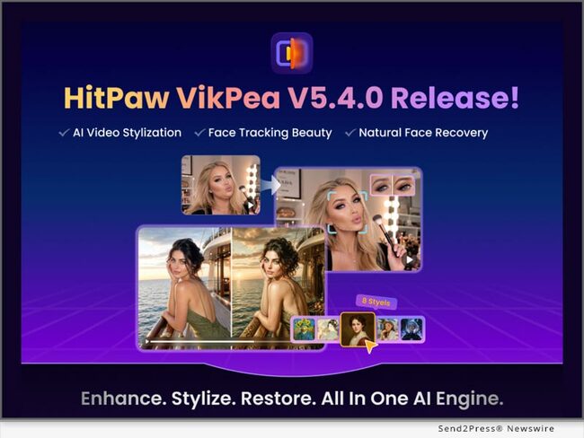 HitPaw Launches VikPea V5.4.0 With New AI Video Stylization, Face Tracking Beauty and Smart Import