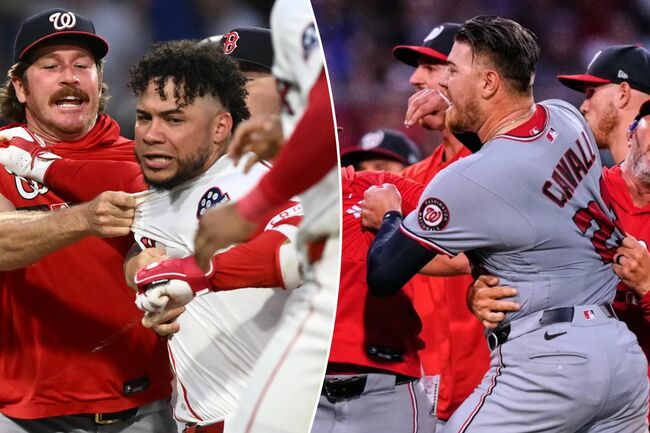 Cade Cavalli, Willson Contreras hit with seven-game suspensions after benches-clearing brawl