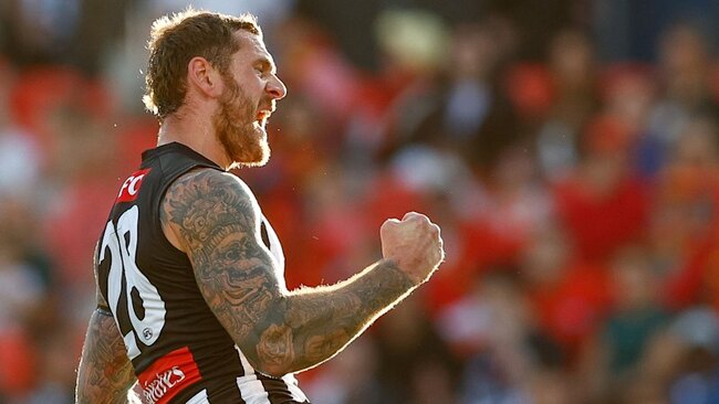 AFL LIVE: Melee erupts on the Gold Coast with Magpie Maynard front and centre; hard-nosed Bulldog cops a one-game ban