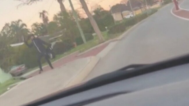 Frightening axe attack caught on camera