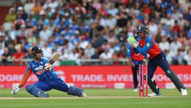 Vaibhav Suryavanshi's debut knock ends on 14 after Jos Buttler's sharp stumping in ENG vs IND 2026 2nd T20I [Watch]