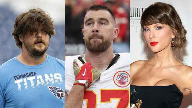 Taylor Lewan fires back at media after reports former DE was left off Travis Kelce and Taylor Swift wedding guest list