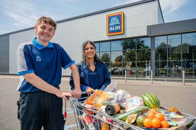 Aldi gives shoppers in Lancashire the chance to take part in a real-life supermarket sweep