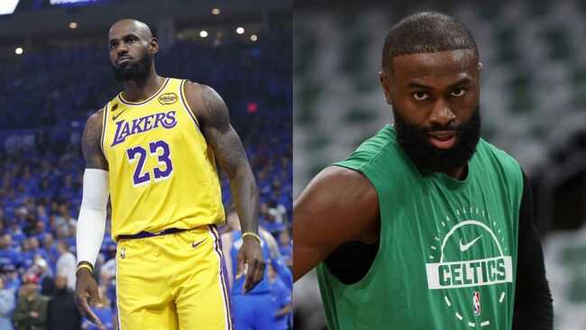 "Isn’t that technically tampering?", "Speed doing Klutch work for free" - NBA Fans Go Wild As Jaylen Brown Publicly Recruits LeBron James to 76ers